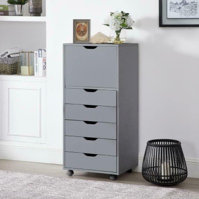 Carly 6-Drawer Office Storage Cabinet by Naomi Home Gray