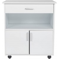 GBNIJ One Drawer One Layer Frame Double Doors MDF and PVC Wooden Filing Cabinet,for Multiple Occasions Like Office,White