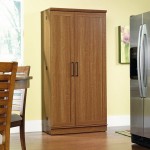 HUIJK Office Locker Extra Large Storage Cabinet Wood Medium Brown Doors Shelves Home Office Kitchen