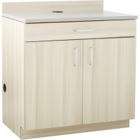 Safco Products Modular Hospitality Breakroom Base Cabinet 2 Doors 1 Drawer 1 Adjustable Shelf Vanilla Stix Base Gray Top