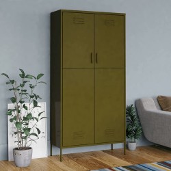 Tidyard Wardrobe with 4 Adjustable Shelves Clothes Organizer Steel Storage Cabinet Free Standing Armoire Cabinet for Bedroom Home Furniture 35.4 x 19.7 x 70.9 Inches W x D x H