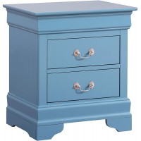 Glory Furniture Louis Phillipe  Teal Nightstand DIMENSIONS – 24 inches high x 22 inches wide x 16 inches deep