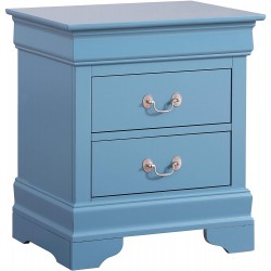 Glory Furniture Louis Phillipe  Teal Nightstand DIMENSIONS – 24 inches high x 22 inches wide x 16 inches deep