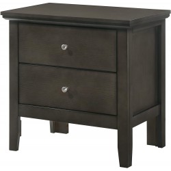 Glory Furniture Primo  Gray Nightstand SIDE TABLE 24" H x 24" W x 16" D,