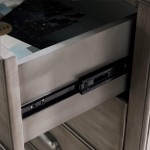 Leick Home Collection Nightstand with A C Electrical USB charging outlets gray.
