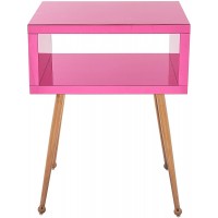 Mirror Bedside Table for Hallway Closet Modern and Simple Style Peach