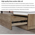 TEEGUI LED Nightstand Modern Design End Table Tall 2-Drawer Nightstand Stand Storage Shelf Bedside Side Table Bedside Furniture White