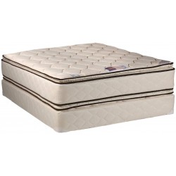 Dream Sleep Coil Comfort Pillow Top Mattress and Box Spring Set 2-Sided Sleep System with Enhanced Cushion Support Fully Assembled Orthopedic Type Longlasting Comfort Full 54" x 75" x 11"