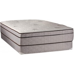 Fifth Ave Foam Encased Eurotop Full Size 54"x75"x14" Mattress and Box Spring Set Fully Assembled Orthopedic Sleep Support Longlasting Comfort by Dream Solutions USA