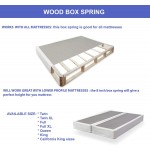 Spring Solution 4-inch Fully Assembled Wood Split Low Profile Traditional Box Spring Foundation For Mattress Full Size White