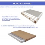 Spring Solution 4-inch Fully Assembled Wood Split Low Profile Traditional Box Spring Foundation For Mattress Full Size White