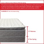 Treaton 13-Inch Foam Encased Soft Pillow Top Hybrid Contouring Comfort Mattress & 8" Wood Box Spring Set Twin