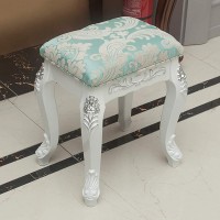 YZJJ Modern Vanity Stool Baroque Piano Chair Comfortable Makeup Dressing Stool with ABS Legs Bench Piano Seat Chair for Bedroom Bathroom Simple Assembly