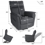 Artist Hand Recliner Lounge Chair Zero Gravity Ergonomic Living Room Snuggling Sofa,Lift Recliner with Remote Control Fit for Office Nap Theater Feeding Baby