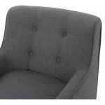 Christopher Knight Home Felicity Mid-Century Fabric Arm Chair Charcoal