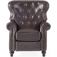 Great Deal Furniture Waldo Brown Leather Recliner Club Chair
