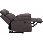 ICE ARMOR 996062-BR Modern Power USB Port Electric Pillow Top Arms Bedroom and Living Room Recliner Sofa Chair in Brown Finish