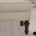 Rosevera Home Upholstered Gustavo Collection Fabric Nailhead Contemporary Accent Chairs Standard Size Beige