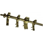 Renovators Supply Manufacturing Ornate Decorative Quilt Rack Hanger Rod Solid Brass 9FT Long with Urn Finials and Brackets