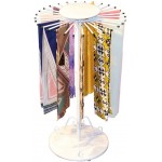 ZXLX Large Capacity Braiding Hair Rack Stand for Hair Stylist Hijab Scarf Leggings Quilt Rotating Display Stand for Clothing Store Cloakroom White Iron