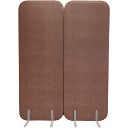 Acoustic Room Divider 2 Pack Coffee