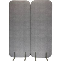 Acoustic Room Divider 2 Pack Grey