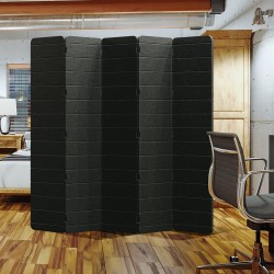Cloud 9 Privacy Screen 5 Panel Black Pattern Finish Room Dividers Now