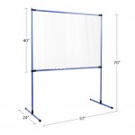 Featherlite Vinyl Room Divider Partitions by BenchPro. 40" H x 57" W x 24" D