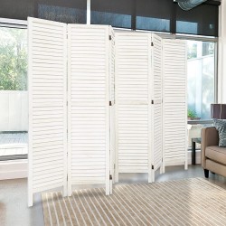 kinbor Room Dividers 6 Panel Partition Room Dividers Folding Privacy Screens for Rooms Restaurant Office Dorm Apartment