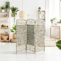 ORIENTAL Furniture 4-Feet Tall Recycled Newspaper Room Divider 3 Panels