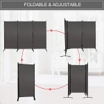 Partition Room Dividers 3 Panel Folding Privacy Screens 6 Ft Portable Office Walls Dividers for Room Separator 102"x20"x71" Grey