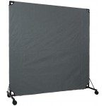 VERSARE VP6 Economical Rolling Room Divider | Durable Lightweight and Easily-Transportable Black 6' x 6' Canvas | Temporary Wall for Classrooms or Offices