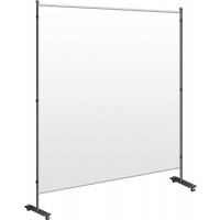 VEVOR Office Partition 71" W x 14" D x 72" H Room Divider Wall w Thicker Non-See-Through Fabric Office Divider Steel Base Portable Office Walls Divider Cream Room Partition for Room Office Restaurant