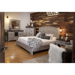 Crafters and Weavers Greenview Farmhouse Bedroom 5 Piece Set Gray California King