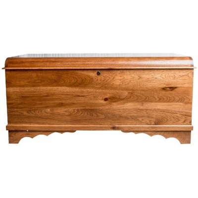 36" Cedar Hope Chest with Waterfall Top – Amish Cedar Chest w  Anti-Slam Hinges – Hope Chest with lock – Blanket Chest Cedar Chests and Trunks for Blankets Rustic Hickory Wood Boston Stain 36" Long