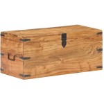 Chest 35.4"x15.7"x15.7" Solid Acacia Wood,Toy Box,Storage Basket,Retro Entryway Chest Bench Sturdy and Large Storage Trunk for Living Room Bedroom Easy Assembly