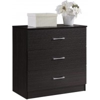 Contemporary Home Living 31.25" Chocolate Brown Rectangular 3 Storage Drawers Bedroom Chest