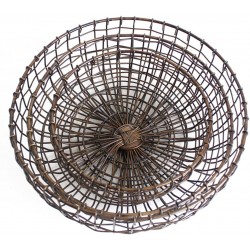 Qinndhto Metal Wire Basket Hand-Woven Groceries Organizer Snack Fruit Storage Baskets Cesta De Comida Eco-Friendly Stocked Sundries Storage Chests Color : 1PCS Size : 29x10.5cm
