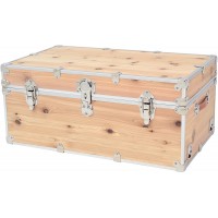 Rhino Trunk & Case Western Red Knotty Cedar Large Trunk For Foot Locker Style & End of Bed Storage 32"x18"x14"