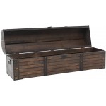 Storage Chest with Latch and Handles Vintage Style Storage Cabinet for Living Room and Bedroom 47.2" x 11.8" x 15.7"