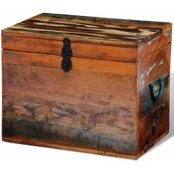 Tidyard Wooden Storage Chest Reclaimed Wood Blanket Storage Box Wooden Trunk for Bedroom Closet Home Organizer Furniture Decor 15 x 11 x 12 Inches L x W x H
