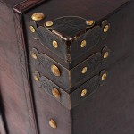 Treasure Chest Wooden Storage Trunks Vintage Treasure Chest Wood Box With Latch Closure for Place Food Drinks and Items Storage like Clothes Books 66 x 38 x 40cm #1