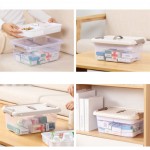 Zhangmeiren Children Multifunction Home Kit Plastic Storage Box of Small Household Medicine Chest of Drugs