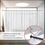 ABOKIM Shower Curtain Rod Holder 2PCS Adhesive Shower Rod Wall Mount Holder for Wall Bathroom No Drilling Stick On White Easy to Install and Persistent Viscous Shower Curtain Rod Not Included