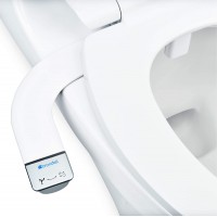 Brondell Bidet Thinline SimpleSpa SS-150 Fresh Water Spray Non-Electric Bidet Toilet Attachment in White with Self Cleaning Nozzle