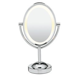 Conair Reflections Double-Sided Incandescent Lighted Vanity Makeup Mirror 1x 7x magnification Polished Chrome finish