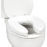 DMI Raised Toilet Seat Toilet Toilet Seat Riser Seat Cushion and Toilet Seat Cover to Add Extra Padding to the Toilet Seat while Relieving Pressure 2 Inch Pad White