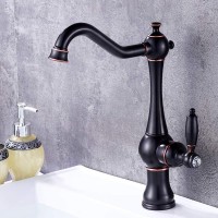 GUOCAO Tap The Latest Black Copper Faucet is Installed on The Bathroom Deck The Black Dry Cleaning Faucet Faucet