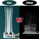 Handheld Turbocharged Pressure Propeller Shower Propeller Driven Turbo Charged Spinning Shower Head Turbo Fan Shower Head with Filter and Pause Switch Easy Install 360 Degrees Rotating Blue 1
