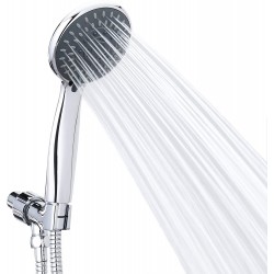 High Pressure Handheld Shower Head Briout 5-Settings Powerful Water Spray Shower Head against Low Pressure Water Flow with Stainless Hose and Adjustable Moun